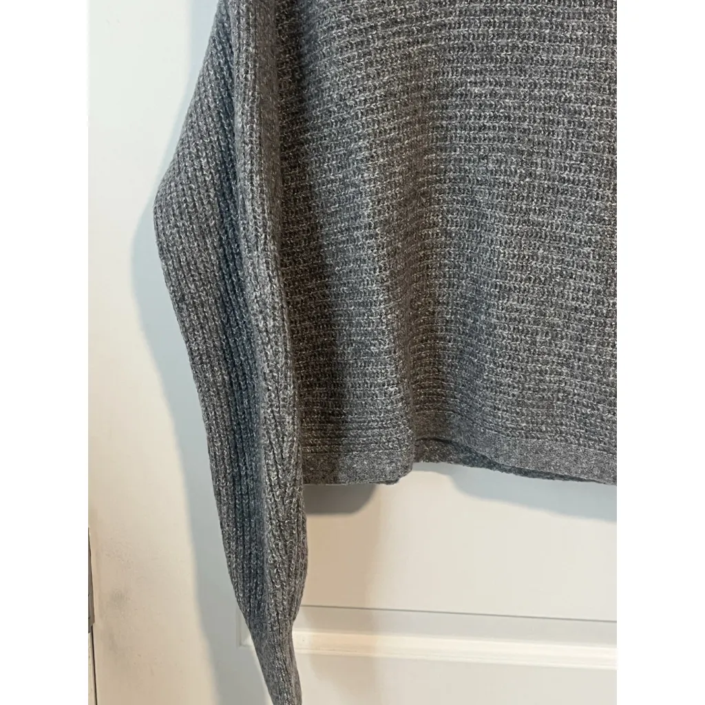 Joseph A Sweater Womens Medium Heather Gray Collared V Neck Pullover Long Sleeve - Image 4