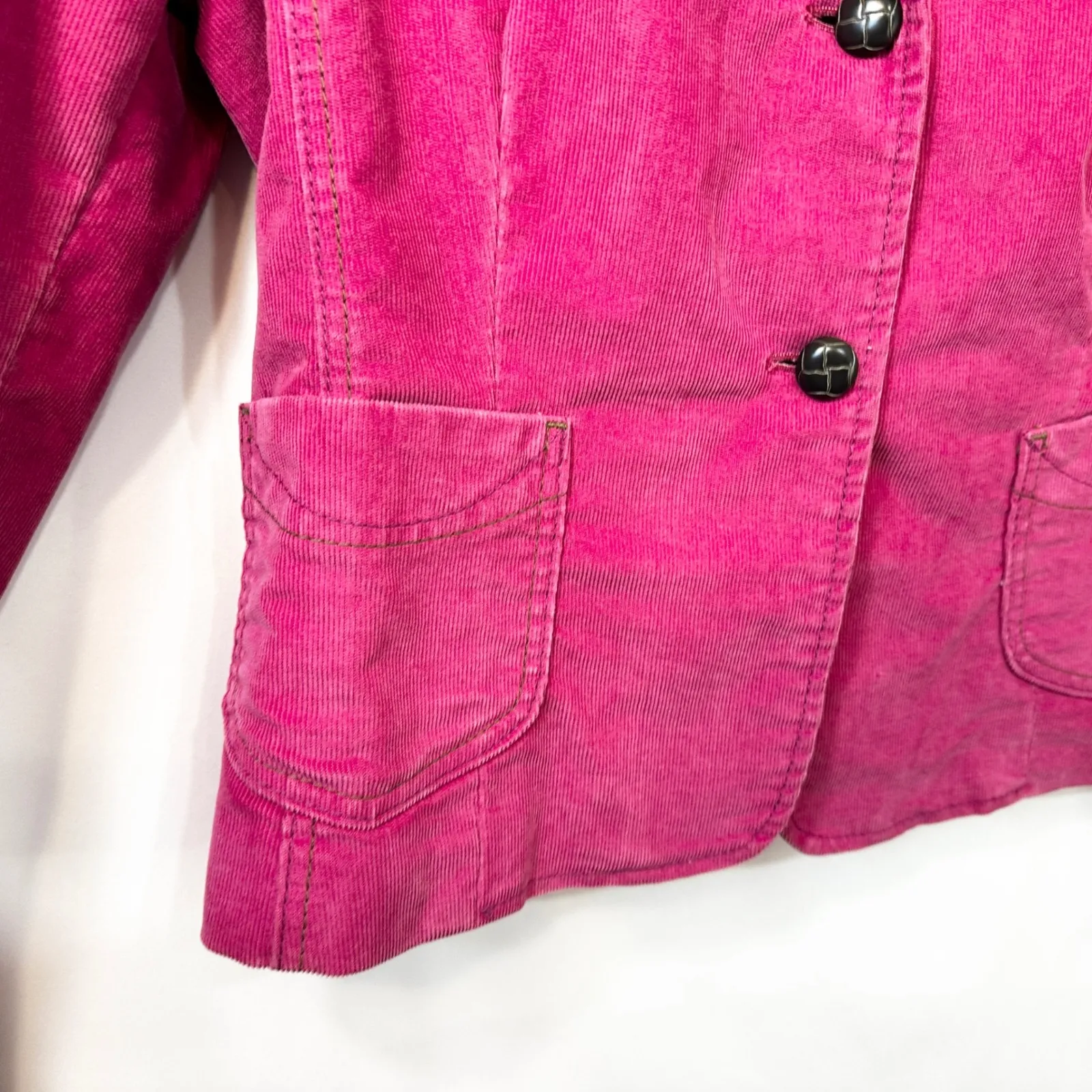 GAP Sz 16 Corduroy Blazer Jacket VTG Y2K Pink Lined Career Office Corpcore 1439 - Image 6