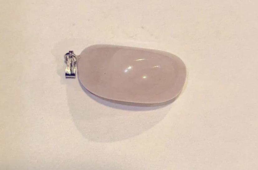 Real rose quartz pendant Pink - Image 2