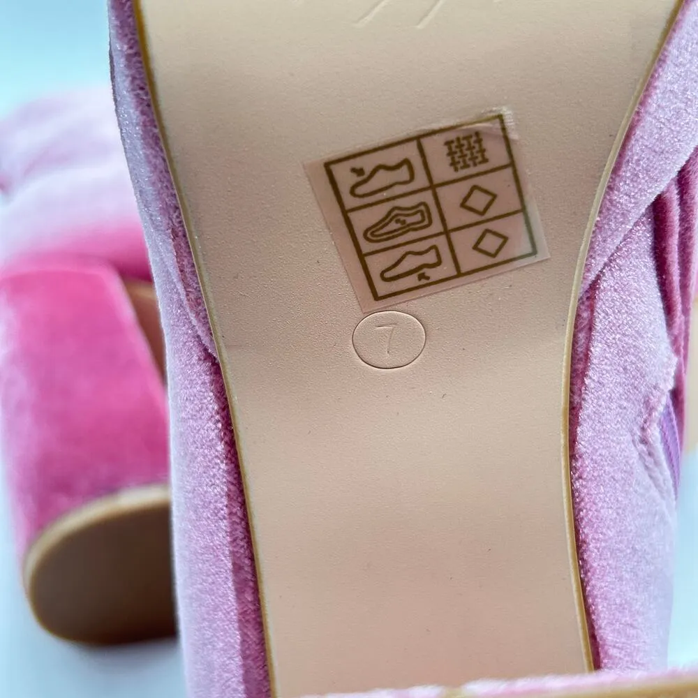 Allegra K Boots Women 7 Pink Round Toe Faux Velvet Platform Ankle  Y2K 2000s NEW - Image 9