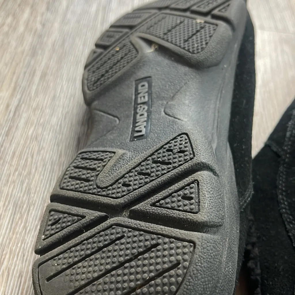 Lands' End Suede Black Suede Slip - Image 9