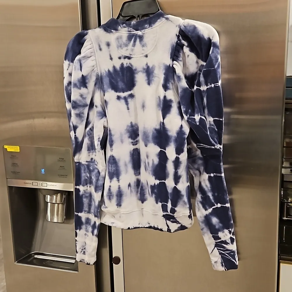 💕ULLA JOHNSON💕 Philo Pullover Sweater ~ Indigo Blue Tie Dye Size P = 00-0 - Image 12