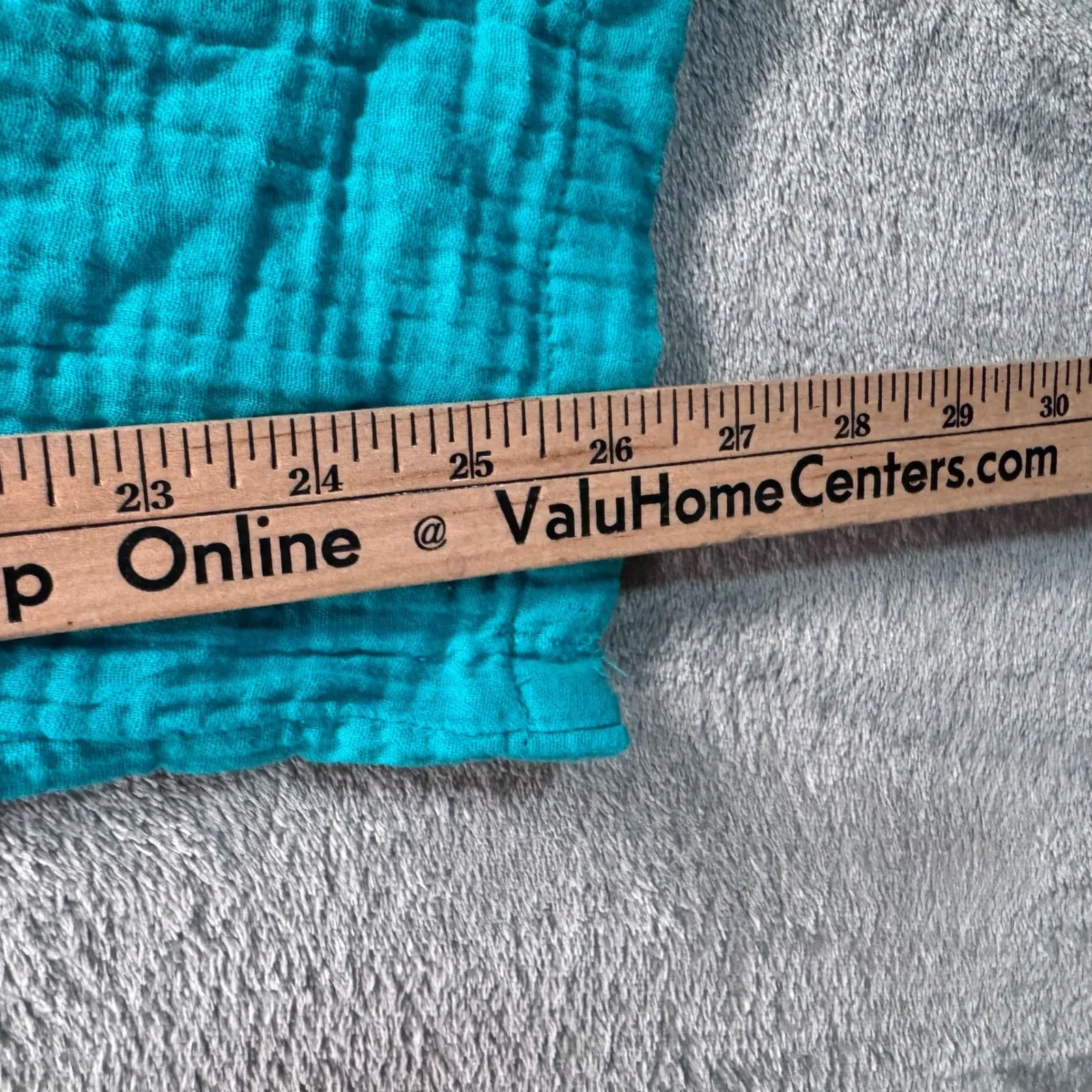 Belle Beach‎ Kim Gravel Pants l Petite Teal Crinkle Gauze Crop Wide Leg Coastal Blue Size undefined - Image 9