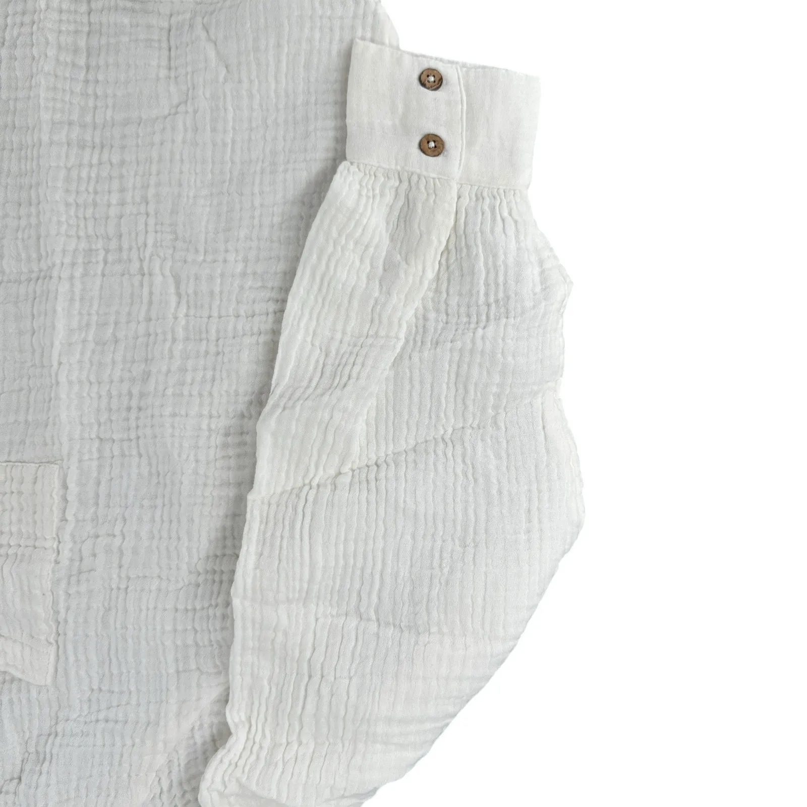 Billabong Large White 100% Cotton Tunic Button Down Top Collared Long Sleeve S - Image 3