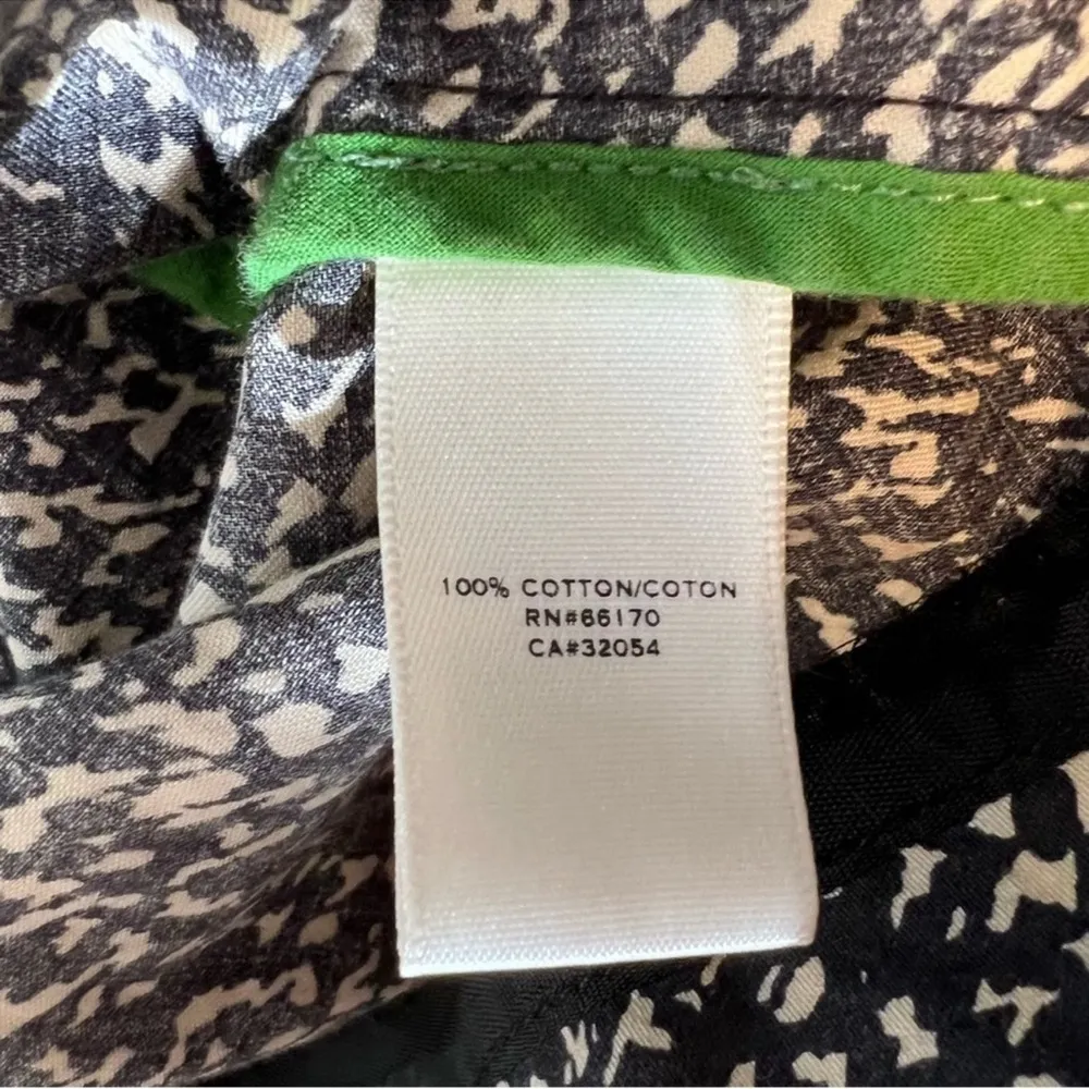 Anthropologie Moulinette Soeurs Cotton Shift Dress Black, Cream & Green Size 2 - Image 9