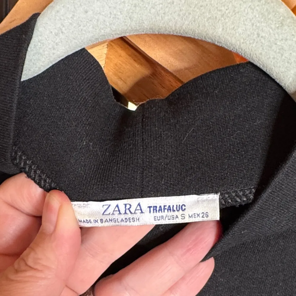 Zara Trafaluc Women Black Mock Turtleneck Short Sleeve Top Size Small - Image 3