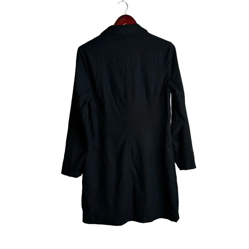 Abercrombie & Fitch Blazer Dress size Medium Black long sleeve Double Breasted - Image 4
