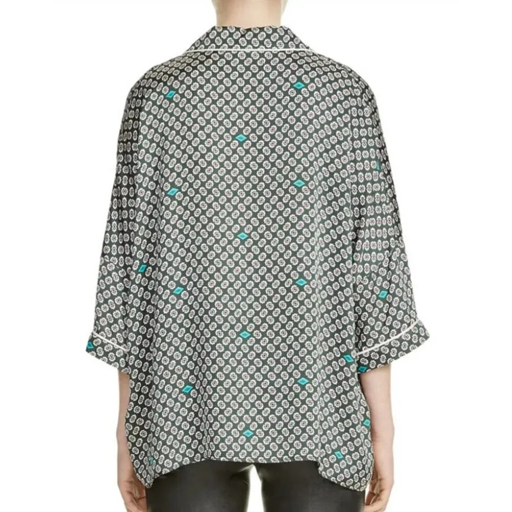 Maje Charline High/Low Silk Pajama Top Size Small - Image 2