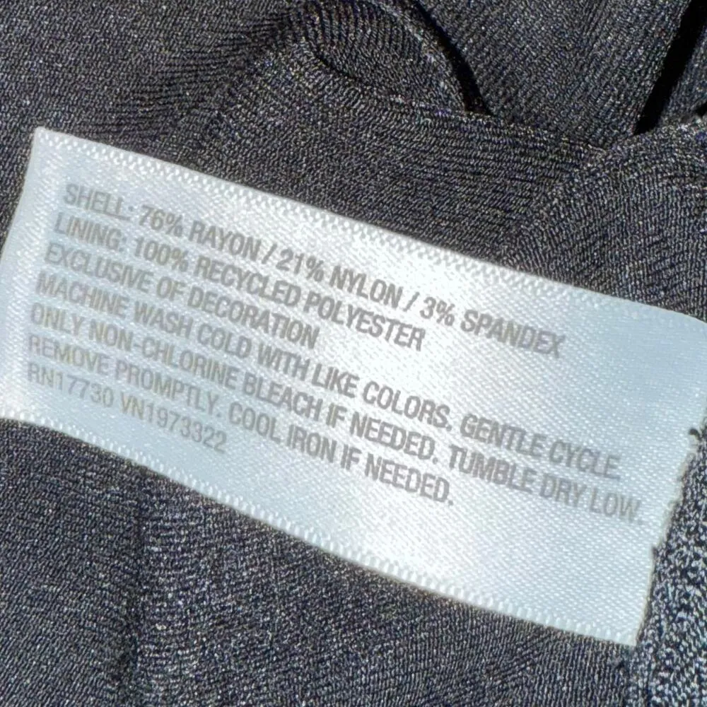 Wild Fable Womens XS Black White Lace Nylon Spaghetti Strap Bustier Crop Top New - Image 8