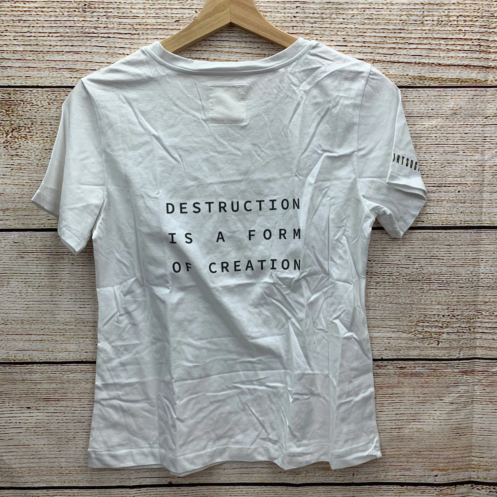 FOR DAYS Kintsugi Tee "Destruction is a Form of Creation" Size S Made in USA‎ White - Image 2