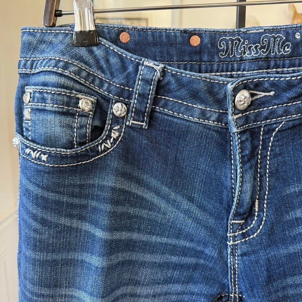 Miss Me Bootcut Bling Embellished Jeans 31 x 31 - Image 4
