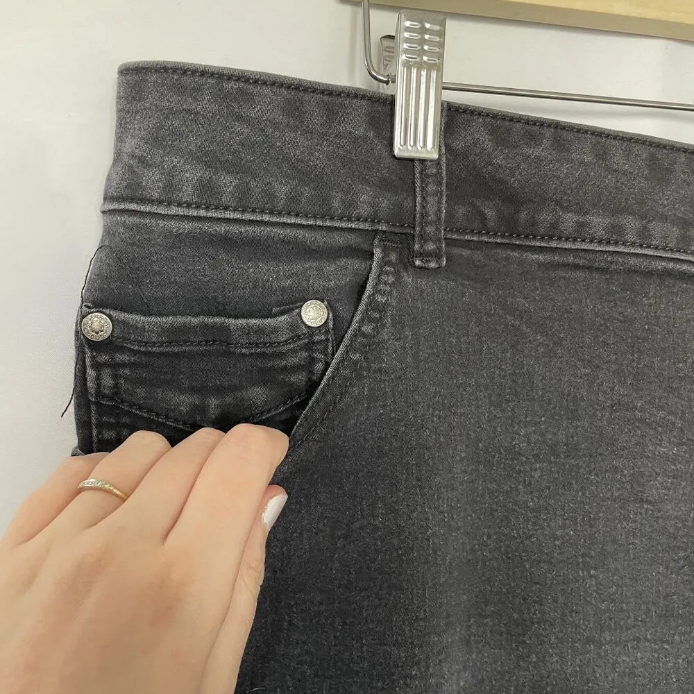 Riders By Lee Womens Mid Rise Bootcut Jeans Black Denim Stretch Classic 5-Pocket - Image 2