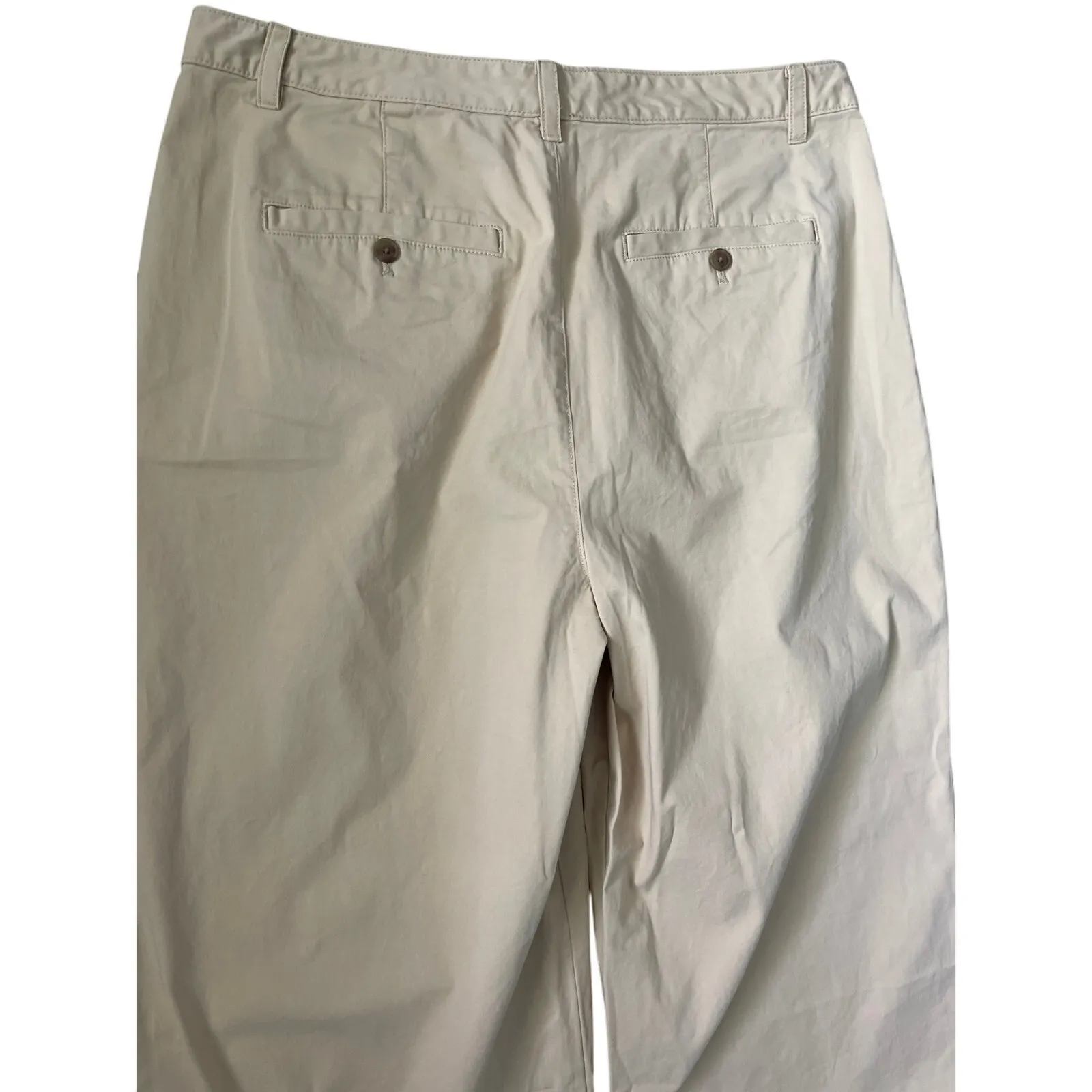 GAP‎ Plus Size High Rise Pleated Wide Leg Khakis with Washwell Size 16 - Image 8