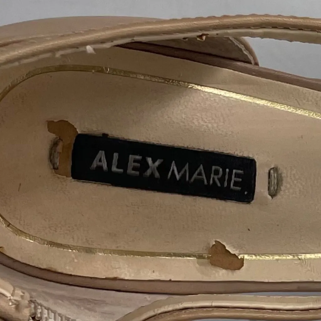 Women's Tan Beige Nude Strappy Adjustable Heel Size 9 - Image 11