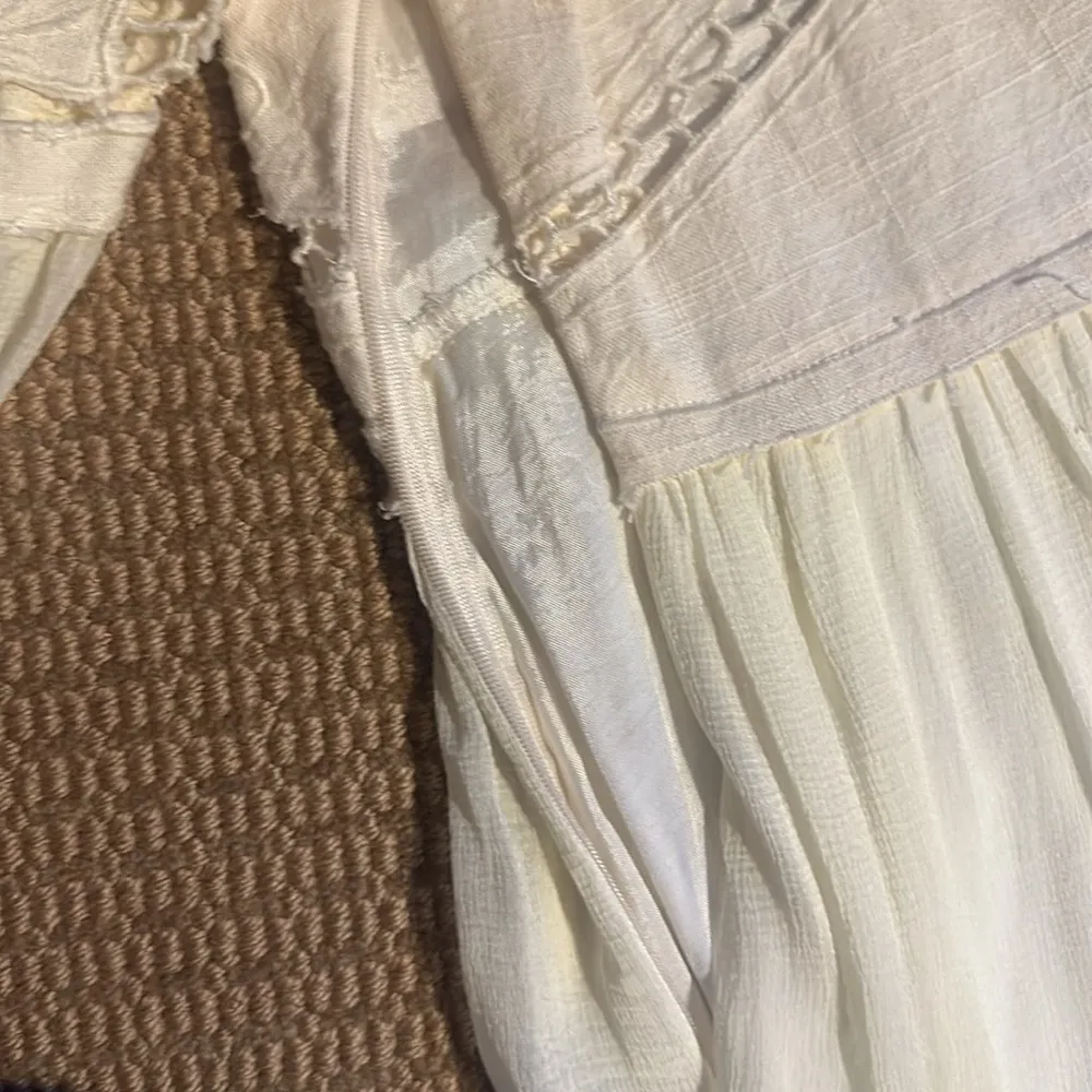 Free People dress 12 nwot lined bottom circle skirt fitted top linen - Image 7