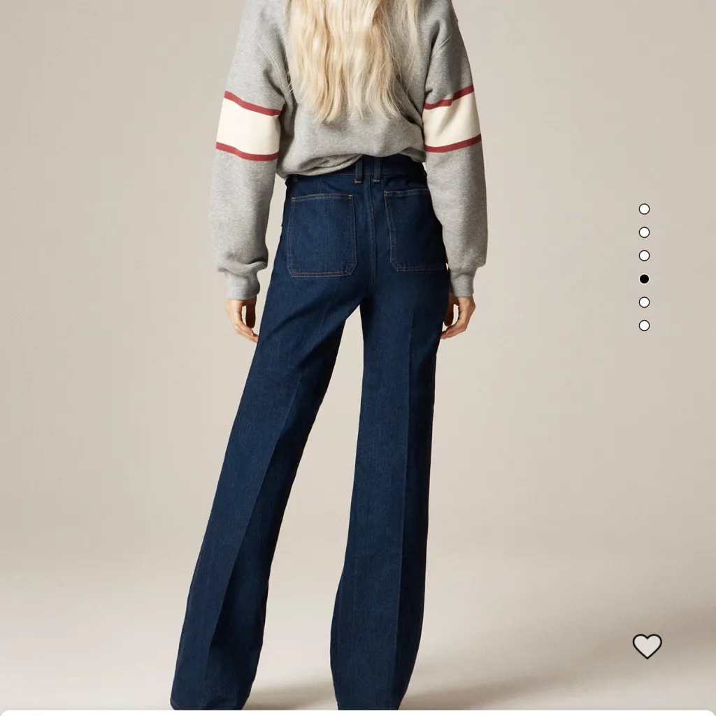 J.Crew Petite vintage flare jean with flap pockets Rinse Wash - Image 3