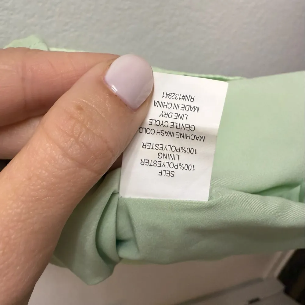 Amanda Uprichard Pierre Mini Dress Mint Green Size Small - Image 3