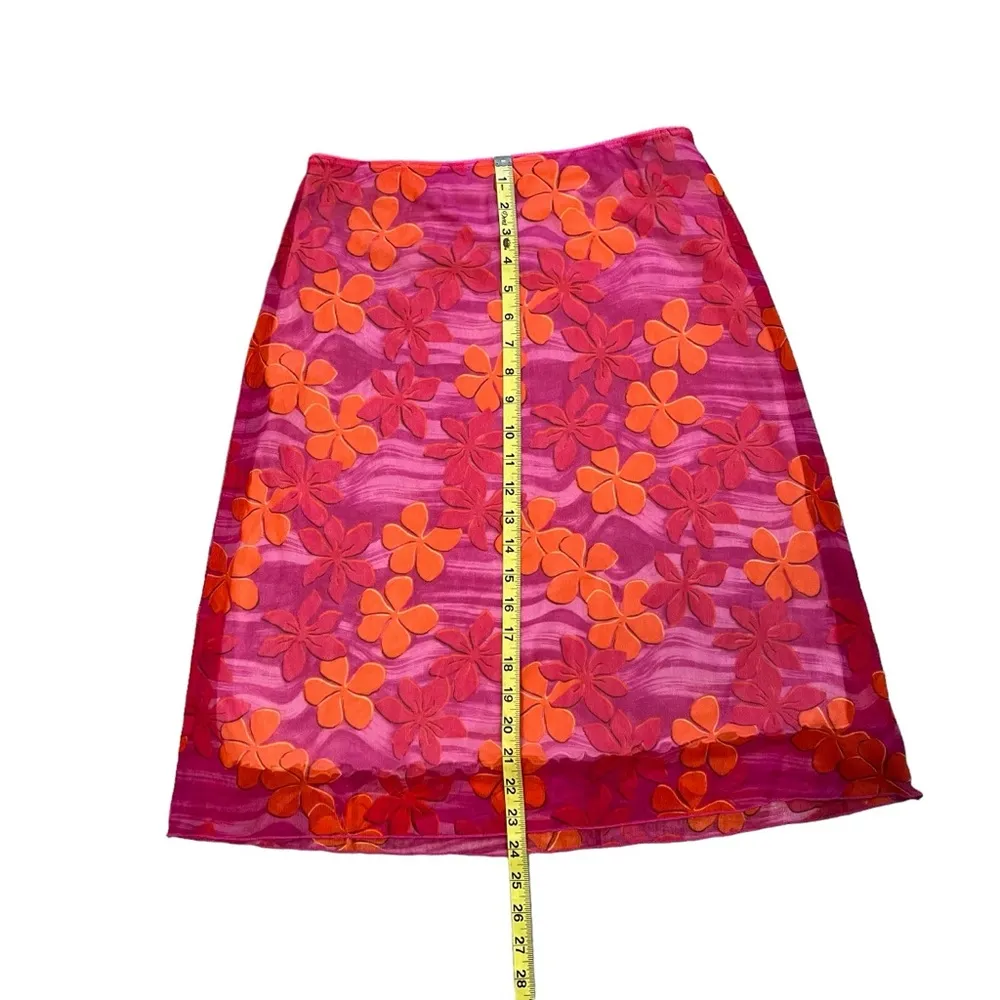 Seafolly Mesh Floral Overlay Swim Cover up Skirt, Sz L - Image 6