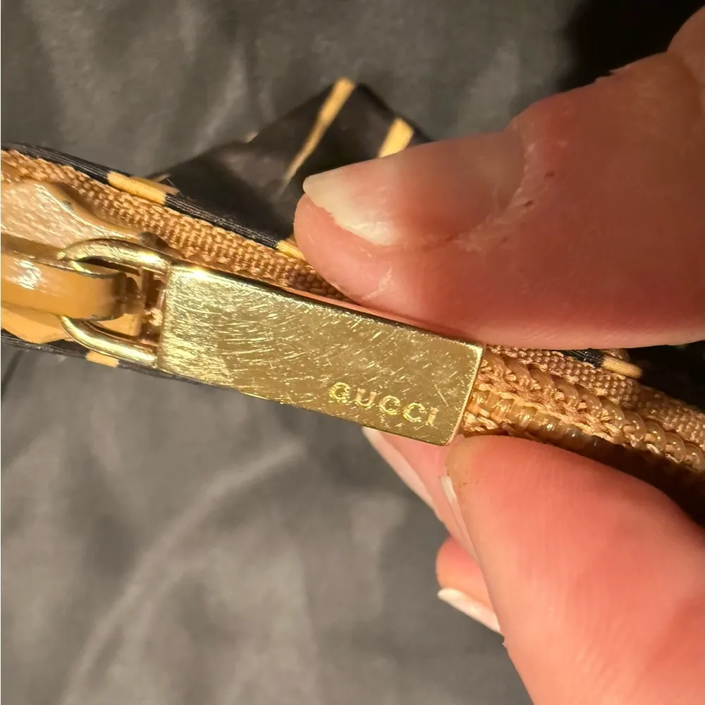 GUCCI Bamboo leaves Nylon Pouch Bag/Clutch - Image 4