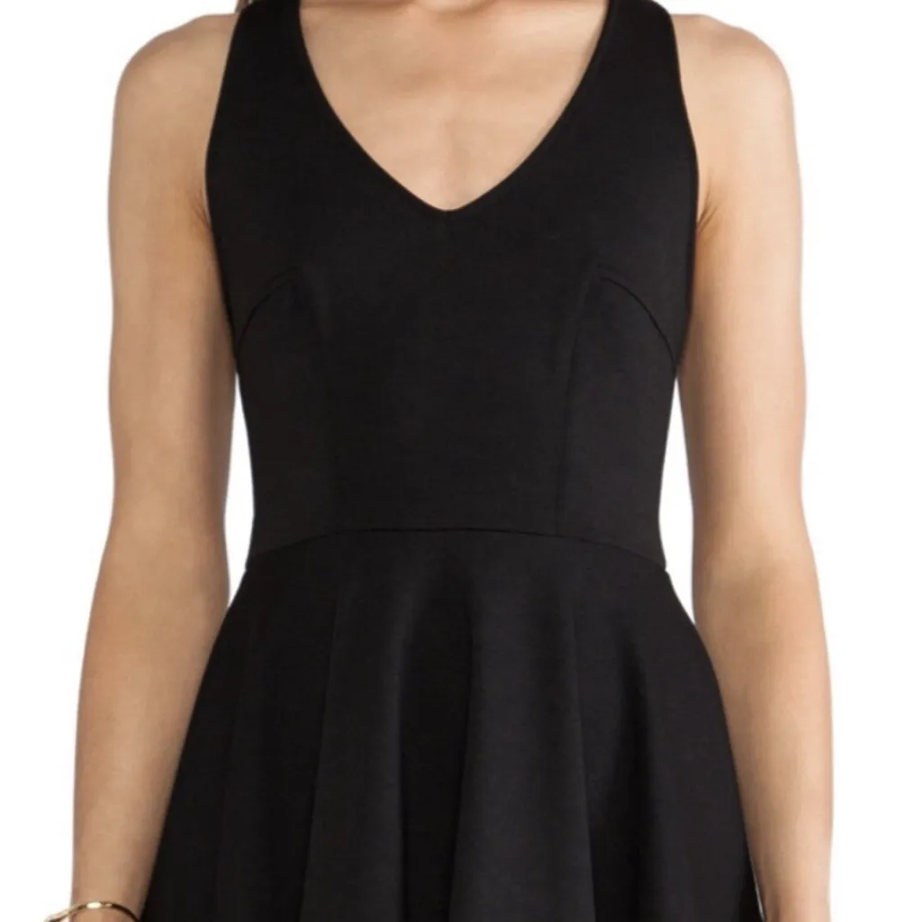 Eight Sixty Black V-Neck Mini Dress - Image 2