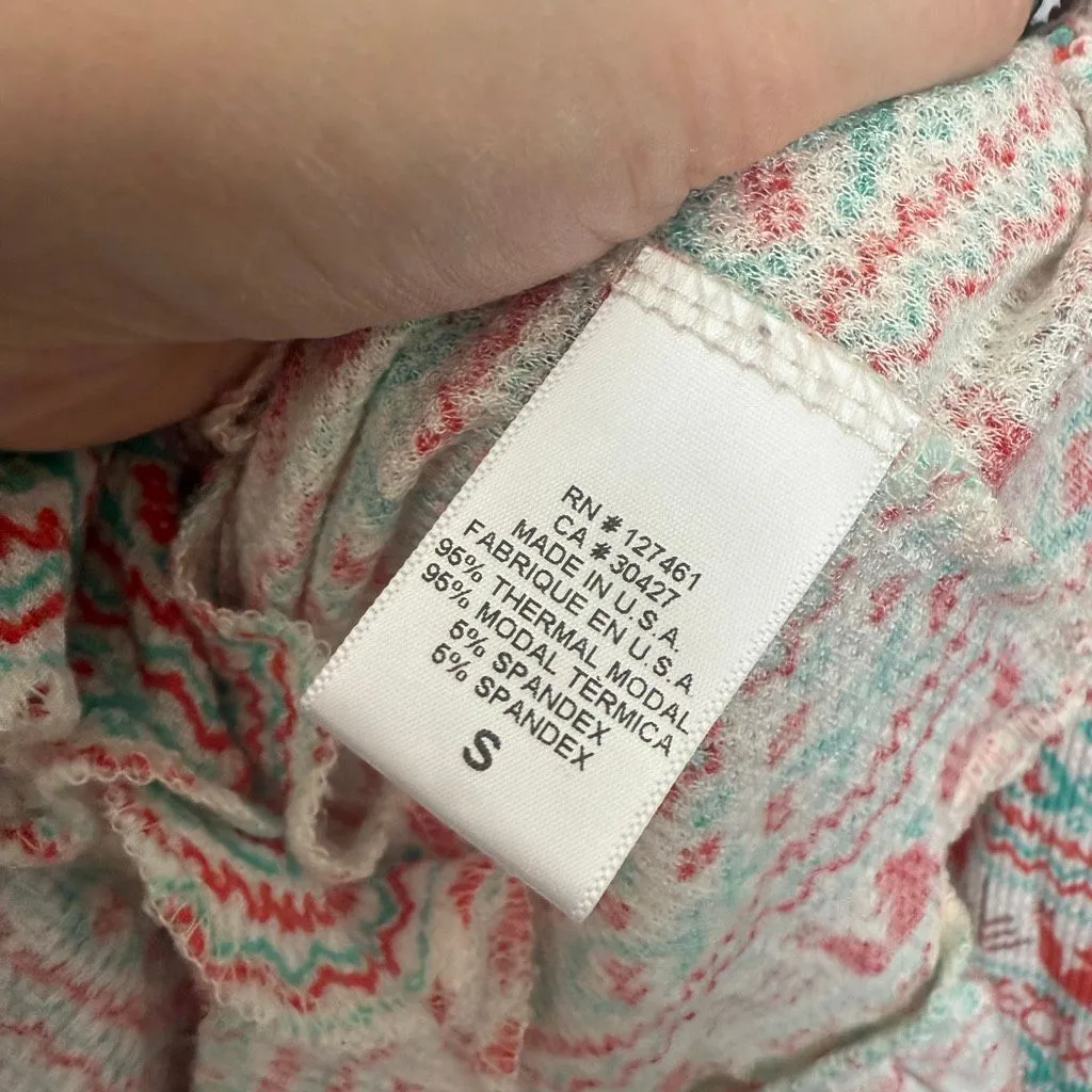 Wildfox Women’s Small Fair Isle Deer Sleep Lounge Romper - Image 3