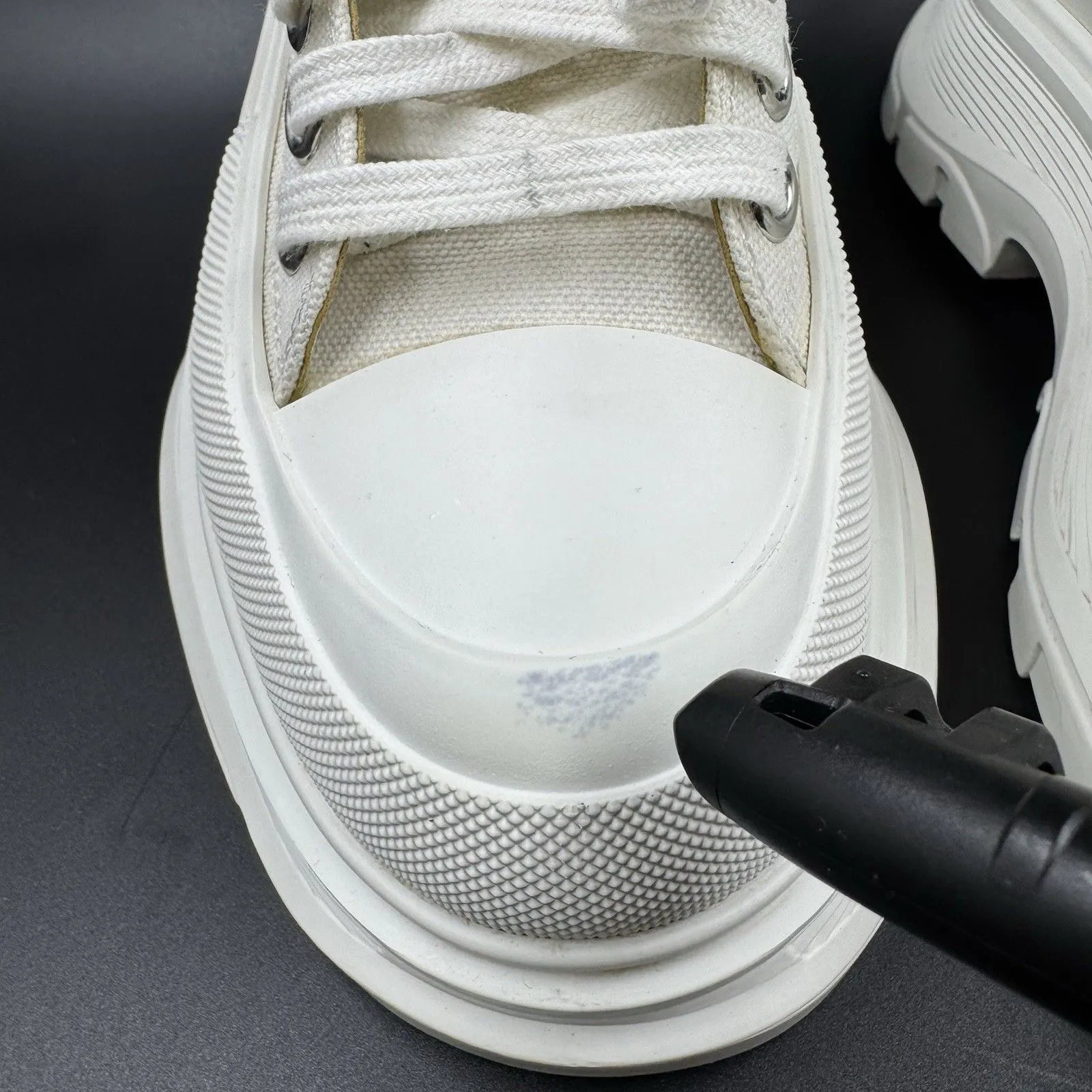 Alexander McQueen Low-TopThread Slick Sneakers White Women's 6.5 US (EU 36.5) - Image 2