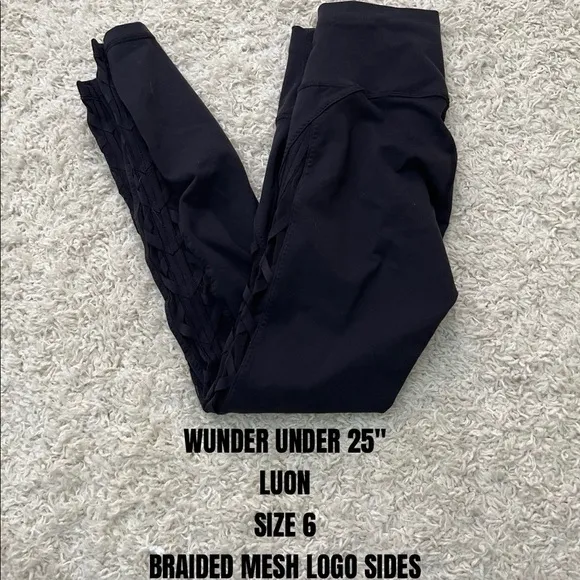 lululemon wunder under 25" leggings size 6 - Image 3