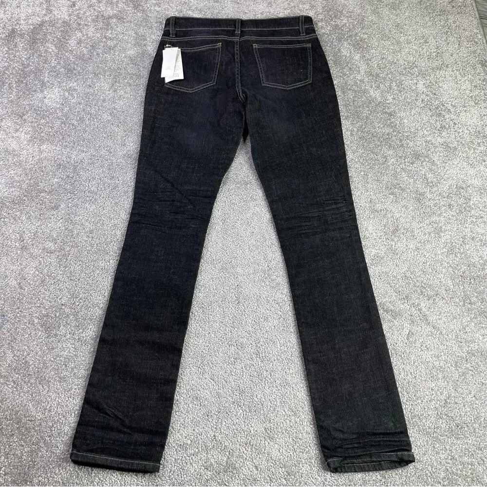 Eileen Fisher Jeans Women's 2 Black Skinny Mid-Rise Denim Stretch Organic Cotton - Image 4