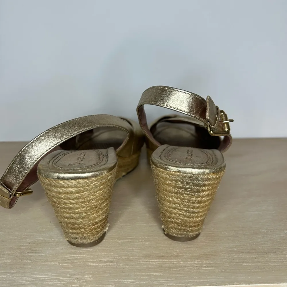 Corso Como Gold wedge sandals size 10M - Image 5