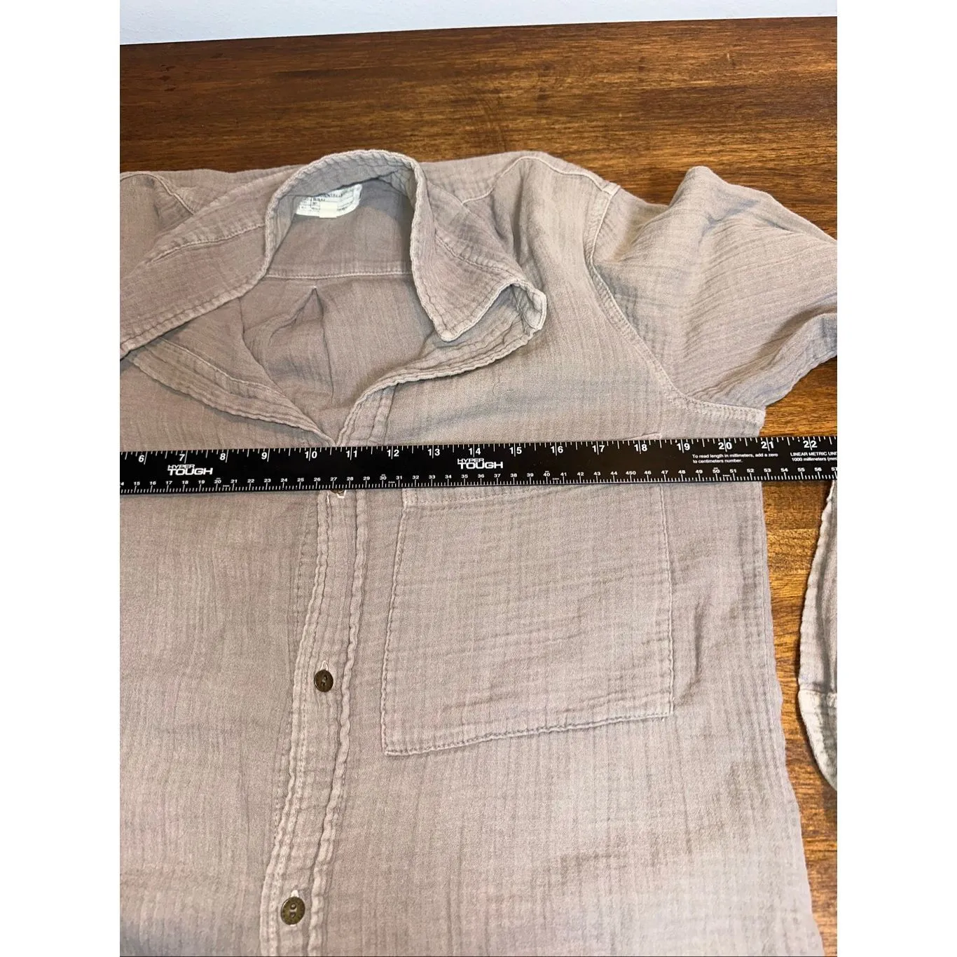 Current/Elliott Shirt Dress Cut Off Raw Hem - Image 5