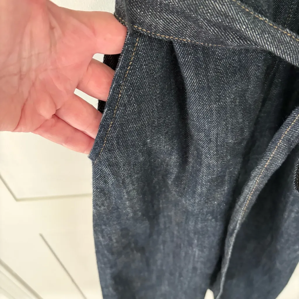 J. Crew Cotton Denim Midi Shirtwaist Dress. Size 2. - Image 12