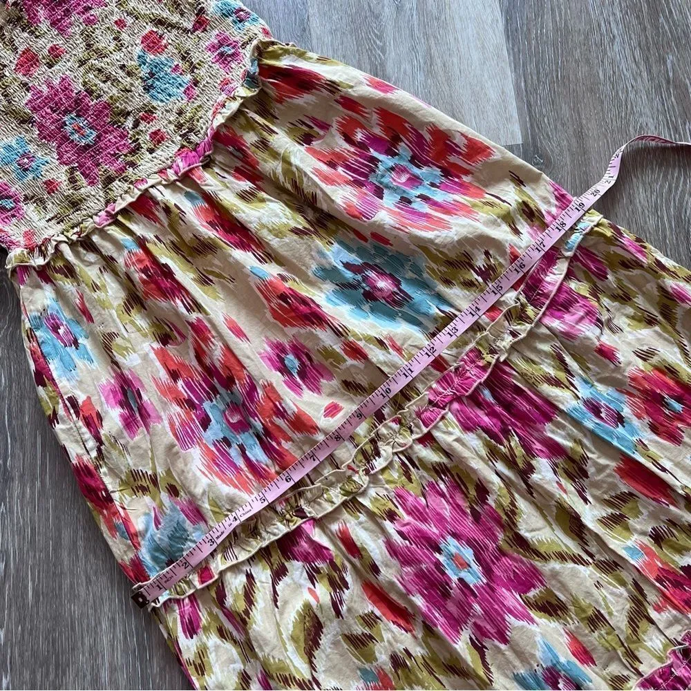 Nwt house of Harlow 1960 smocked tiered boho printed maxi dress women’s size S - Image 8