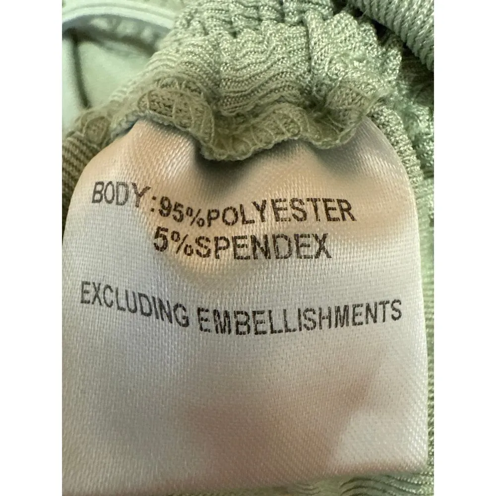 Princess Polly Green Short Sleeve Sweetheart Ruched Mini Bodycon Dress Size 2 - Image 5