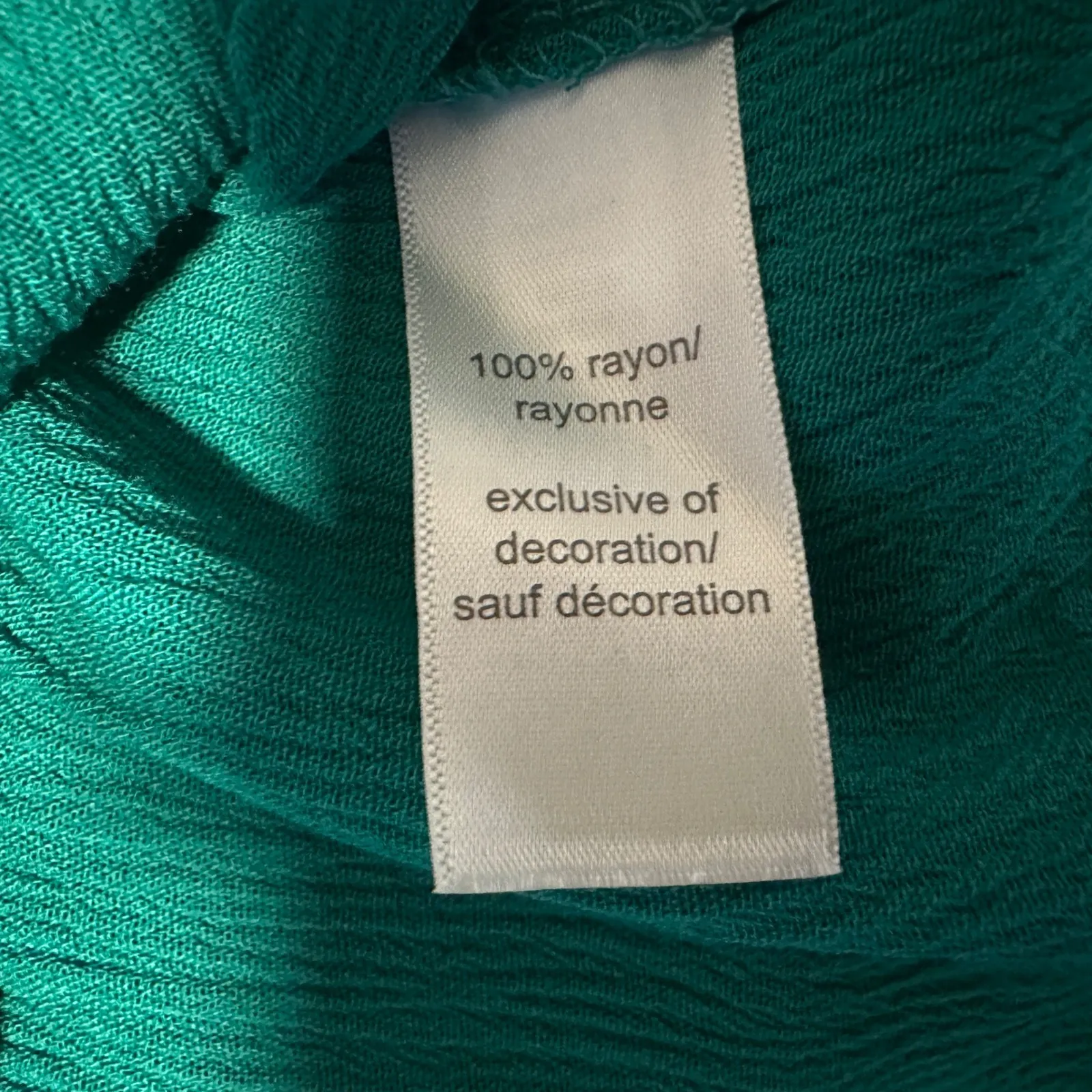 Maurices Square Neck Crochet Trim Bell Sleeve Blouse Top Blue Green Size Small - Image 10