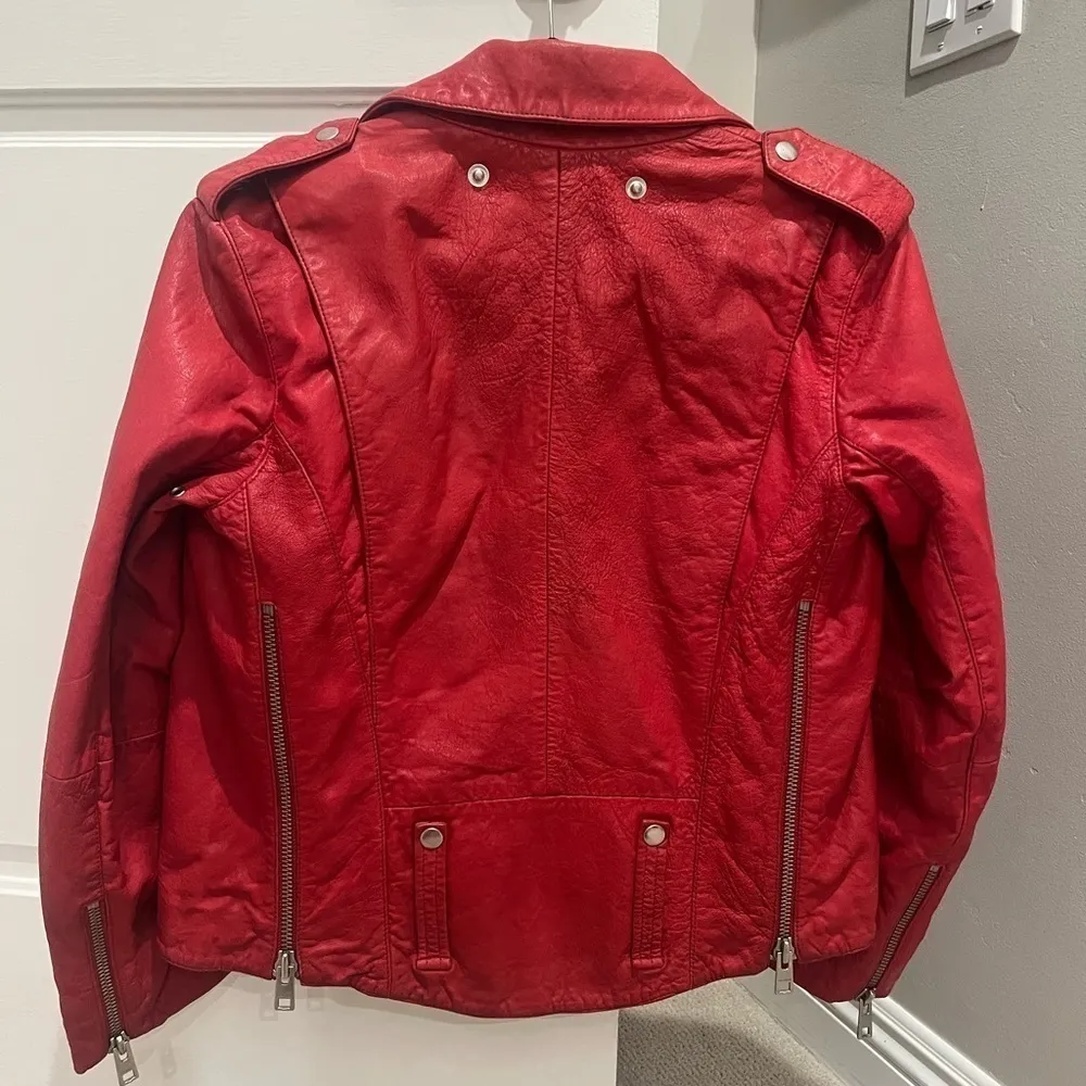 ZADIG & VOLTAIRE RED LEATHER JACKET​​​ - Image 2