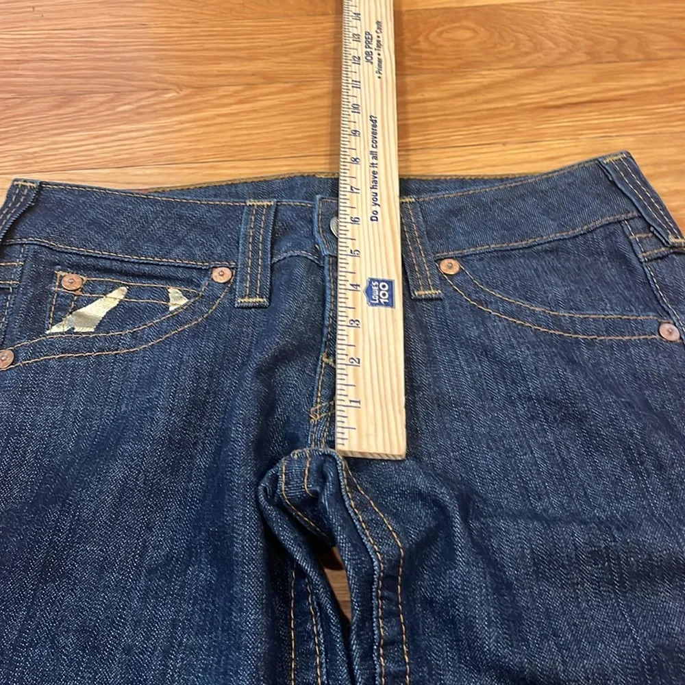 True religion Joey gold foil slim flare jeans size 28 . - Image 3