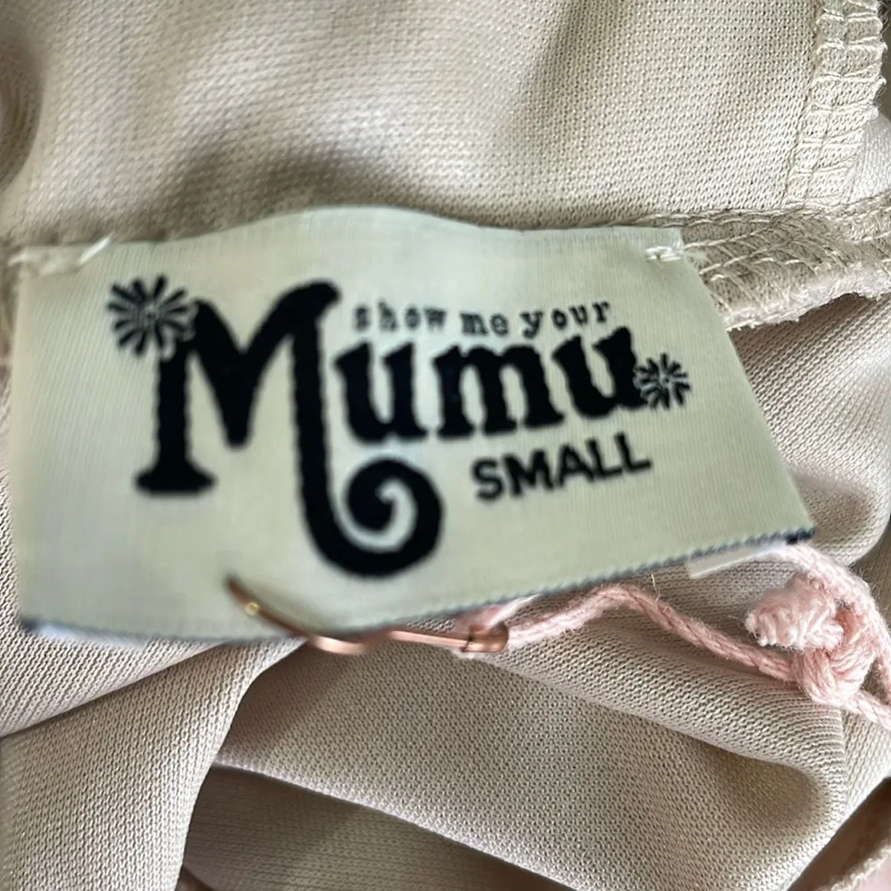 Show Me Your MuMu Cream Faye Flutter Sleeve Maxi Dress - Image 4