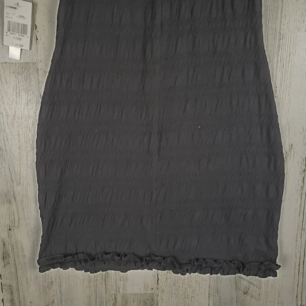 NWT Speechless Black Pucker Sweetheart Knit Short Sleeve Dress Women's Medium - Image 11