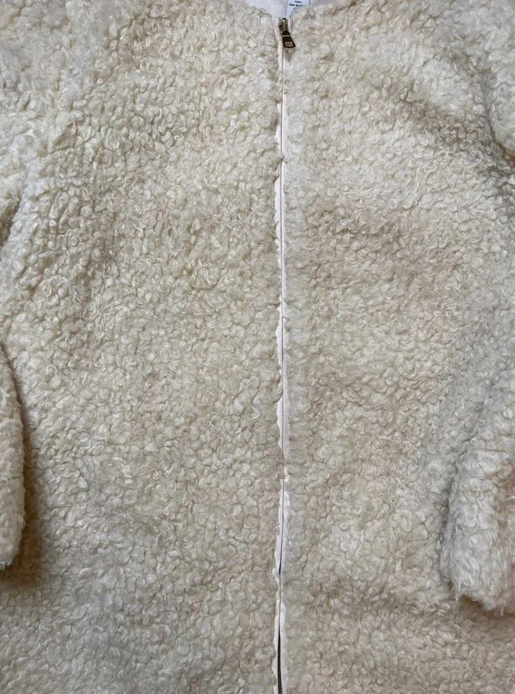 Bar III Creamy Vanilla Teddy Bear Zip-up Jacket Coat Sz XXL - Image 3