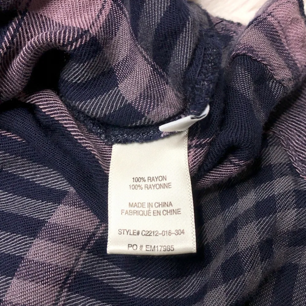 Cloth & Stone Plaid Lace Back Top - Image 4