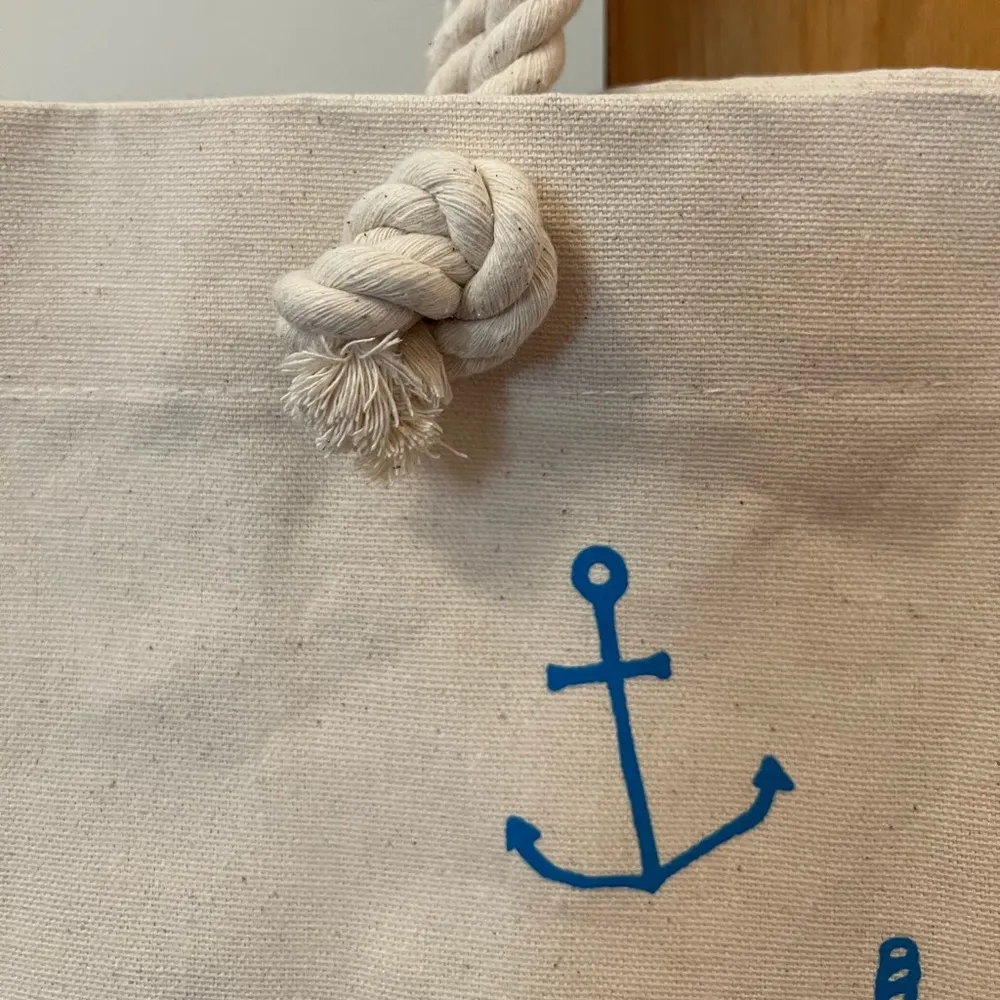 Isabel Harvey NANTUCKET Travel Vibes Anchor Beach Tote Bag Reusable - Image 2