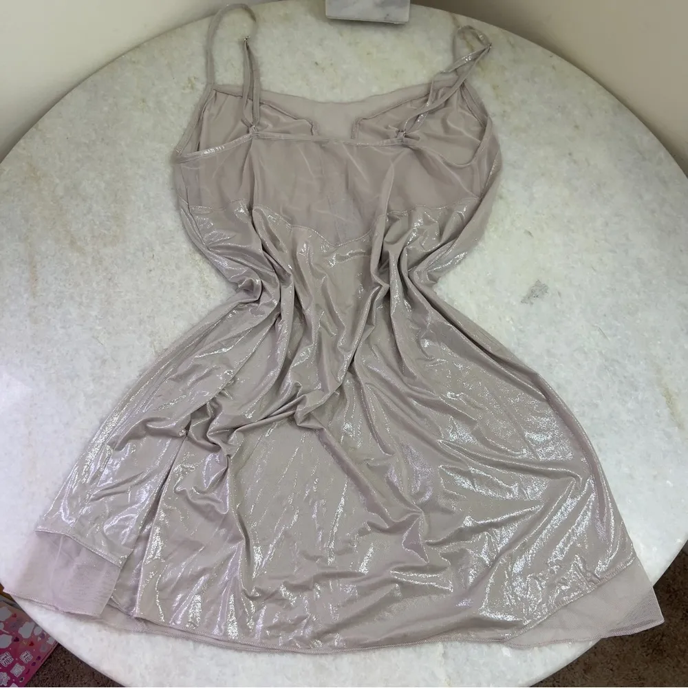 Victoria’s Secret Sexy Vintage Light Pink Shimmer Ballerina Slip Dress Size L - Image 3