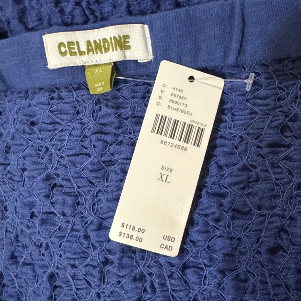 Celandine Strapless Popcorn Midi Dress - Bright Cobalt XL - Image 8