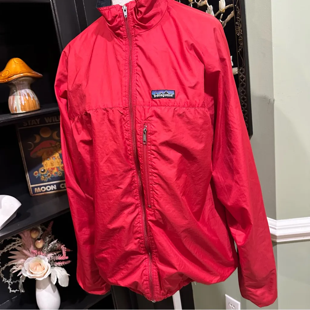 Patagonia Red Zephur Windbreaker Jacket Size Medium - Image 4