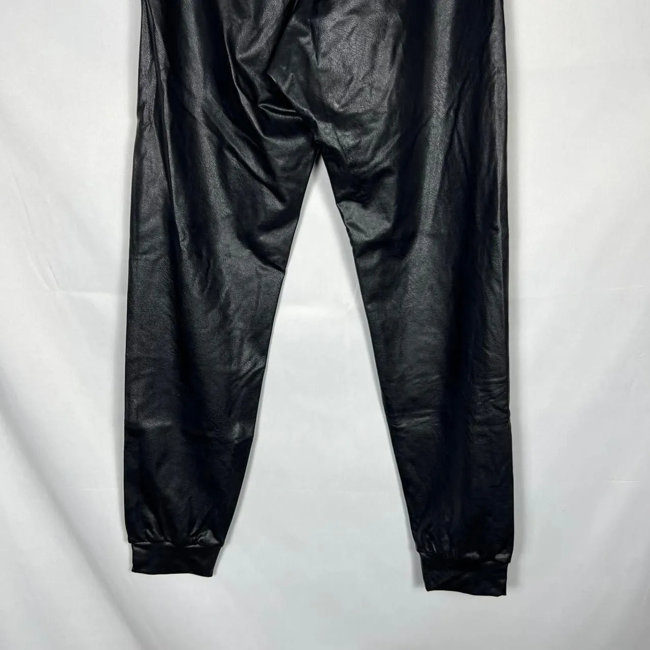 NWT COMMANDO Black Faux Leather Jogger Pants Size Small Women's edgy streetwear - Image 7