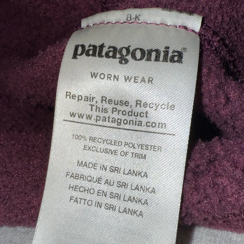 Patagonia Women’s Sz Medium Better Sweater® 1/4-Zip Fleece in Purple 25618 - Image 6