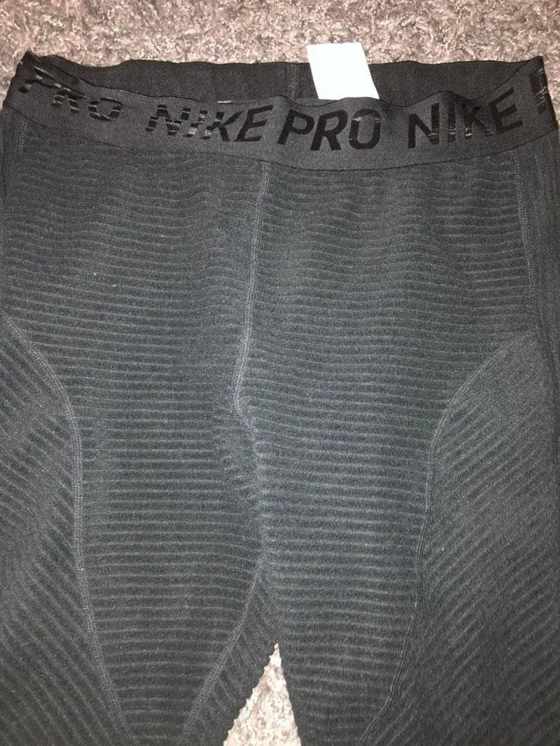 Nike Pro Ribbed Black Leggings - Image 3