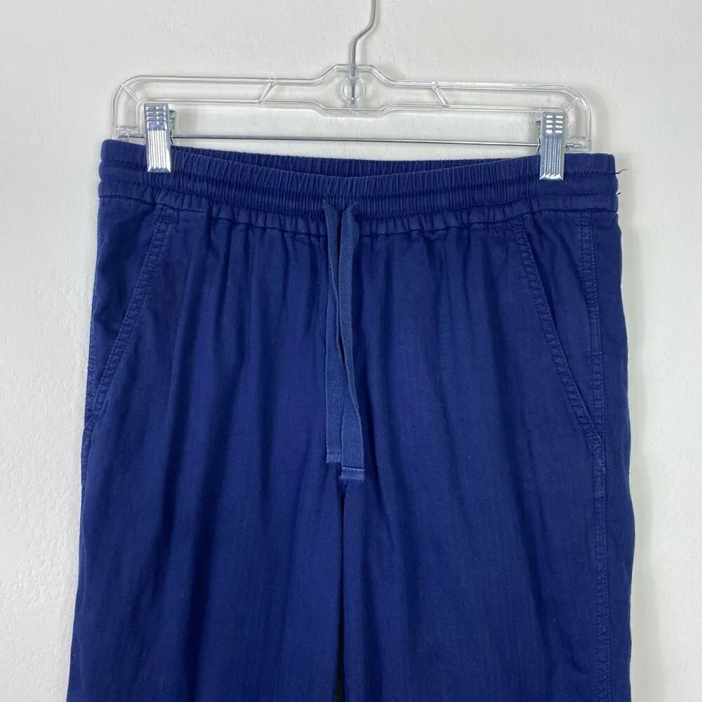 (4 Tall) J. Crew Point Sur Seaside Navy 100% Cotton Drawstring Jogger Pants - Image 5