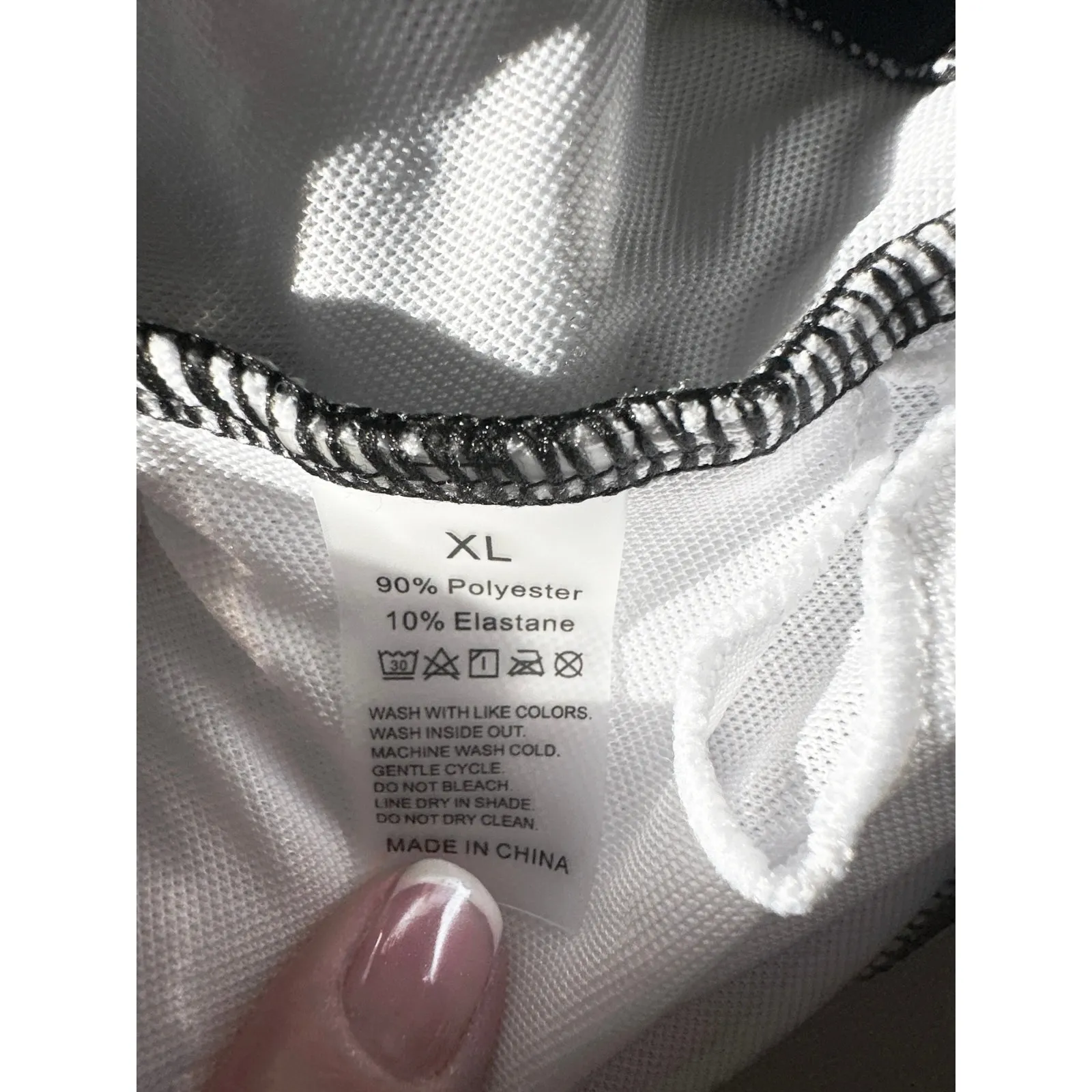 New Sexy Swimsuit with Sarong XL Black White Pink Floral High Cut - Image 9