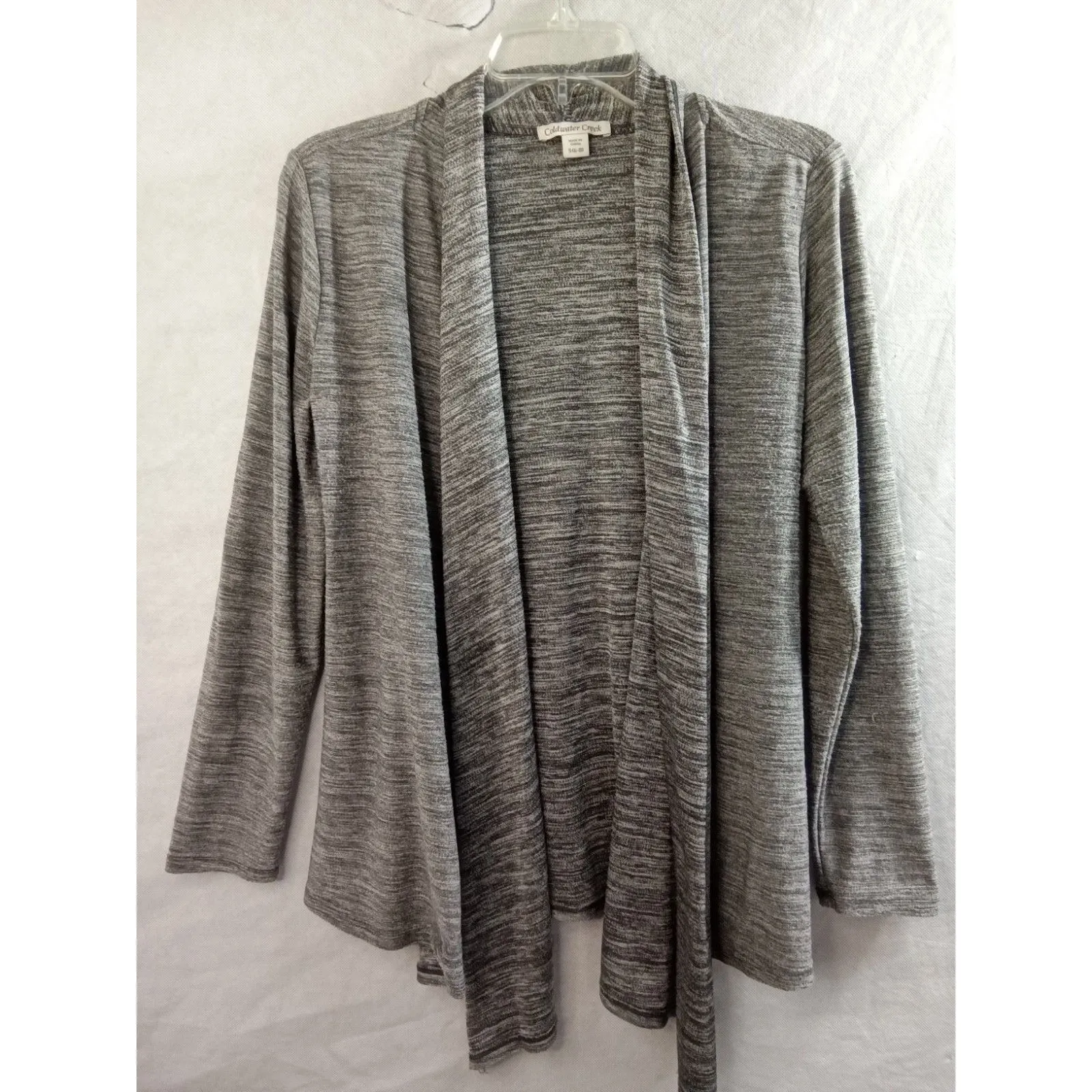 Coldwater Creek Grey Black S(6-8) Cardigan Open Front‎ - Image 4
